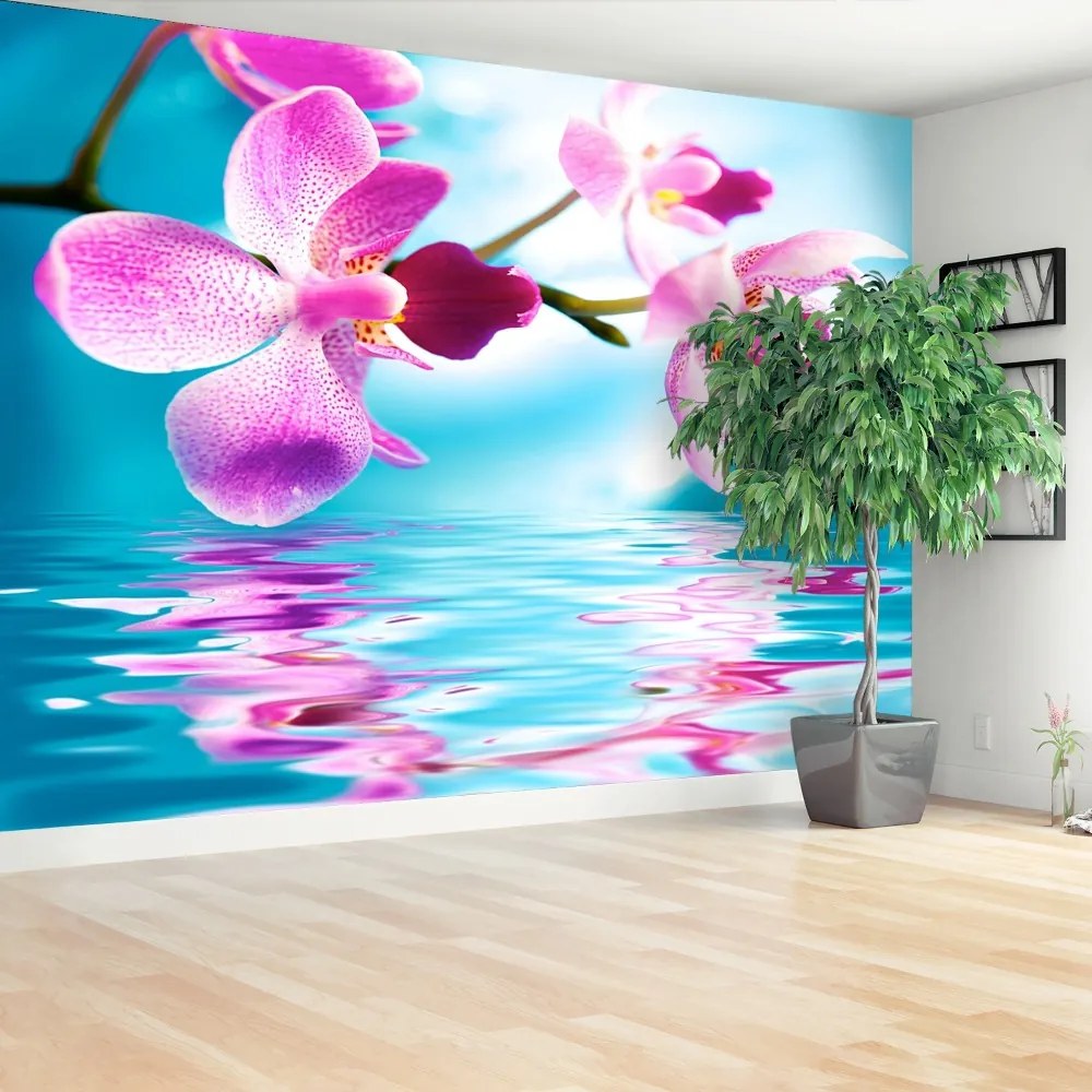 Fototapeta Vliesová Voda orchidea 208x146 cm