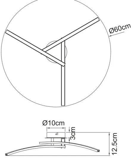 Globo 67129-18 - LED Prisadený luster TANSY 3xLED/6W/230V