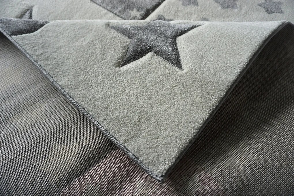 BE Koberec Smart Kids 40217 Rose GREY – sivý obdĺžnikový Rozmer: 120x180 cm