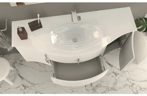 Kúpeľňová skrinka bočná Baden Haus STING 55x34x52 cm biela