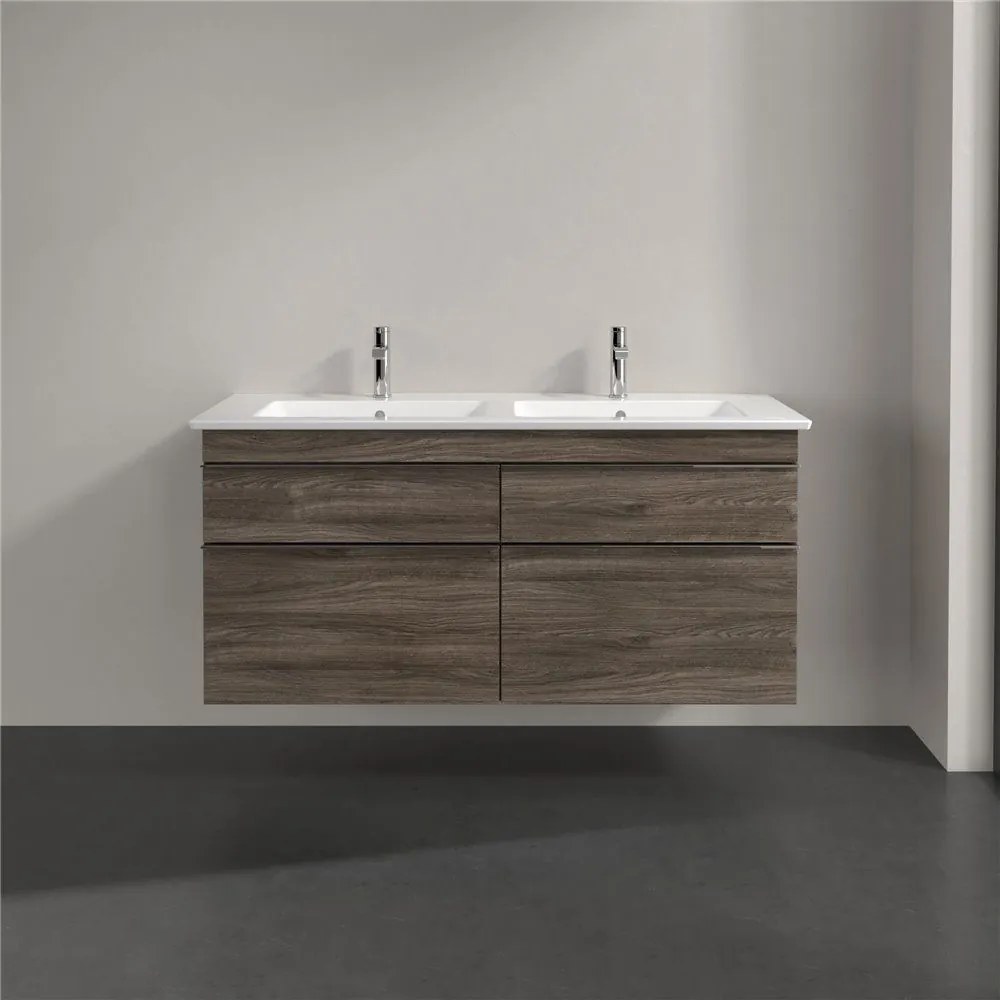 VILLEROY &amp; BOCH Venticello závesná skrinka pod dvojumývadlo, 4 zásuvky, 1253 x 502 x 590 mm, Stone Oak, A93001RK