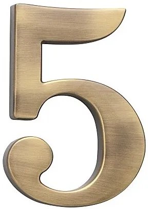 Domová číslica COBRA - 5 cm (OFS - bronz česaný), 3, COBRA OFS (bronz česaný)