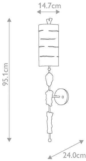 Flambeau FB-FRAGMENT-G1 - Nástenné svietidlo FRAGMENT 1xE27/60W/230V
