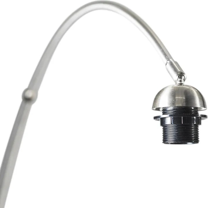 Oblúková lampa oceľ s tienidlom machovej zelenej 50/50/25 - XXL