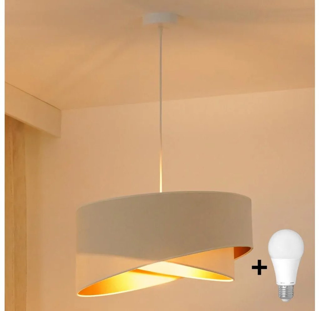 Brilagi - LED Luster na lanku LYRA 1xE27/15W/230V krémová/biela