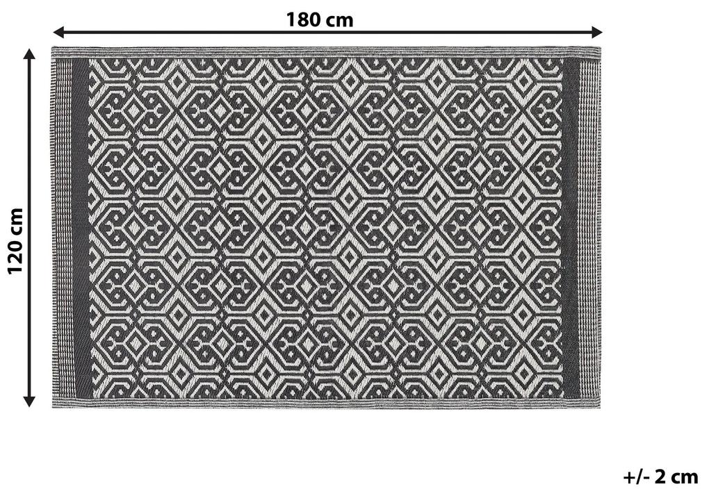 Vonkajší koberec 120 x 180 cm čierny BARMER Beliani