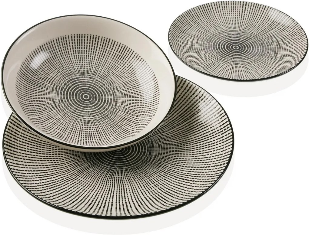 3 dielna set tanierov z porcelánu, Versa, Rebeka Versa Home 21650003