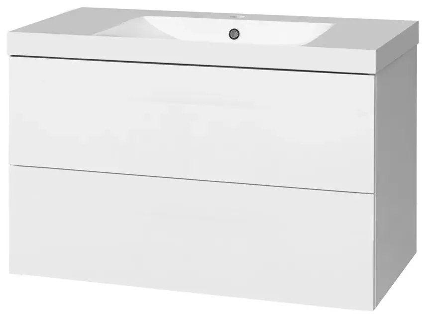 Mereo Mereo, Aira, kúpeľňová skrinka s umývadlom z liateho mramoru 101 cm, MER-CN712M