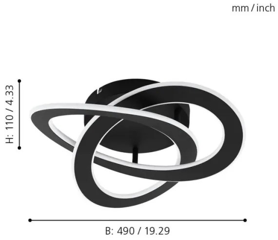 Eglo 99395 - LED Stropné svietidlo ROLIMARE LED/35W/230V