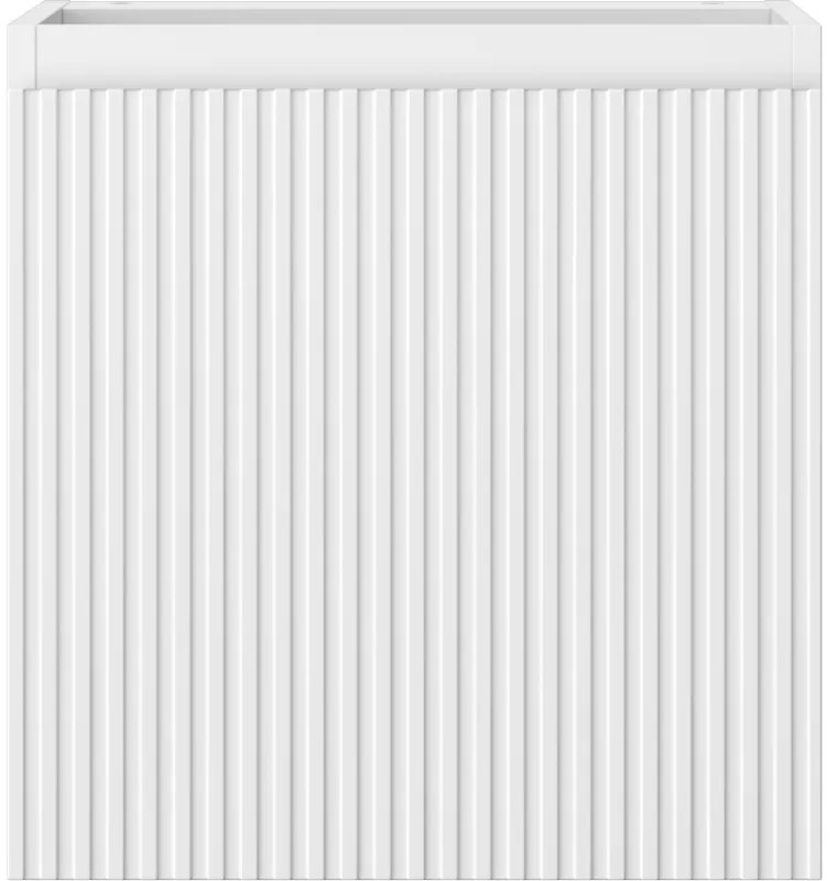 Mexen Rivel, kúpeľňová skrinka 45 cm, 1 dvierka, s drážkami, biela matná, 91A21-04547-1-BF01