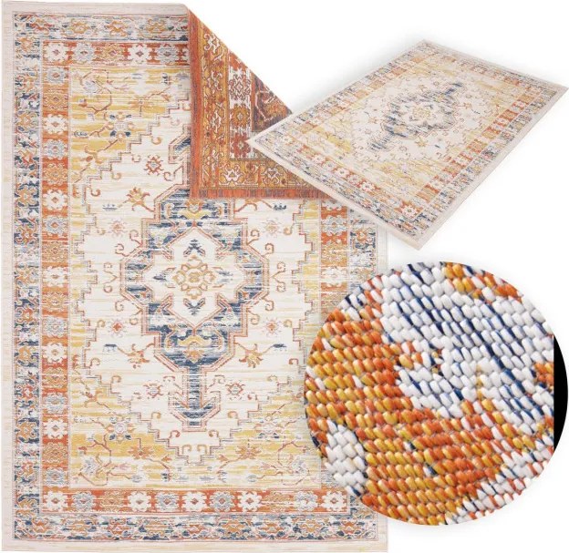 Šnúrkový obojstranný koberec ECHO REGAL Ochre