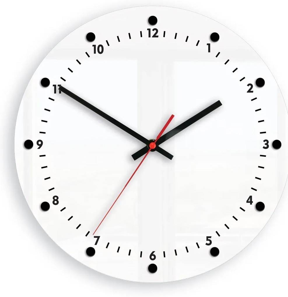 Nástenné hodiny Mozes 28 cm čierne/biele