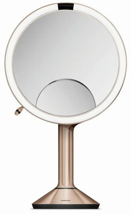 Zrkadlo Simplehuman so senzorom TRIO s dotykovým ovládaním, rose gold