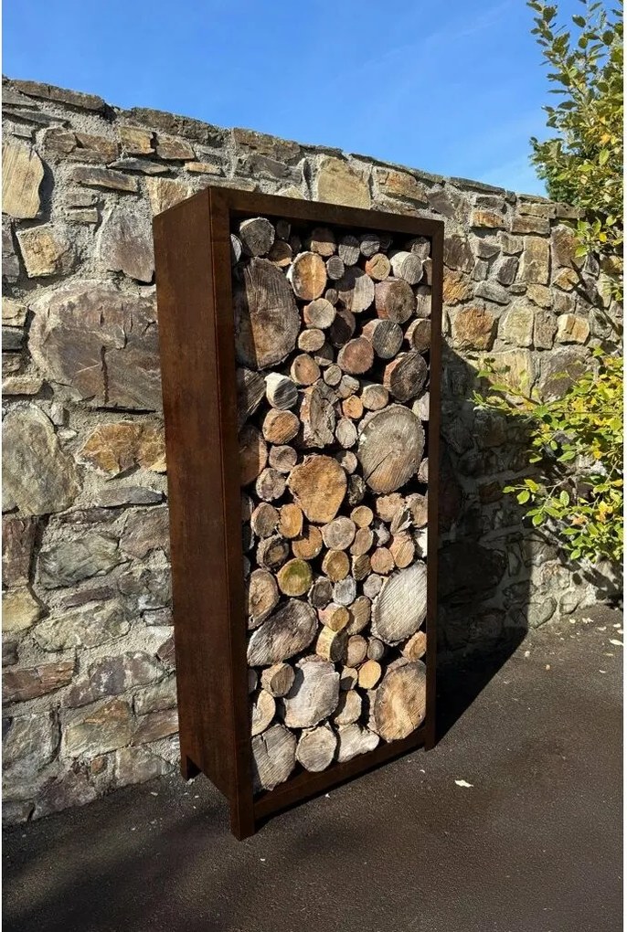 Stora Záhradný drevník 180 x 90 x 40 cm, corten CORGARDEN 1034