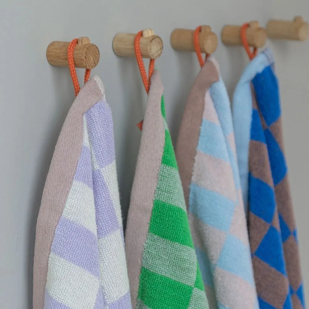 Modro-hnedá osuška z bio bavlny 70x133 cm Retro - Mette Ditmer Denmark