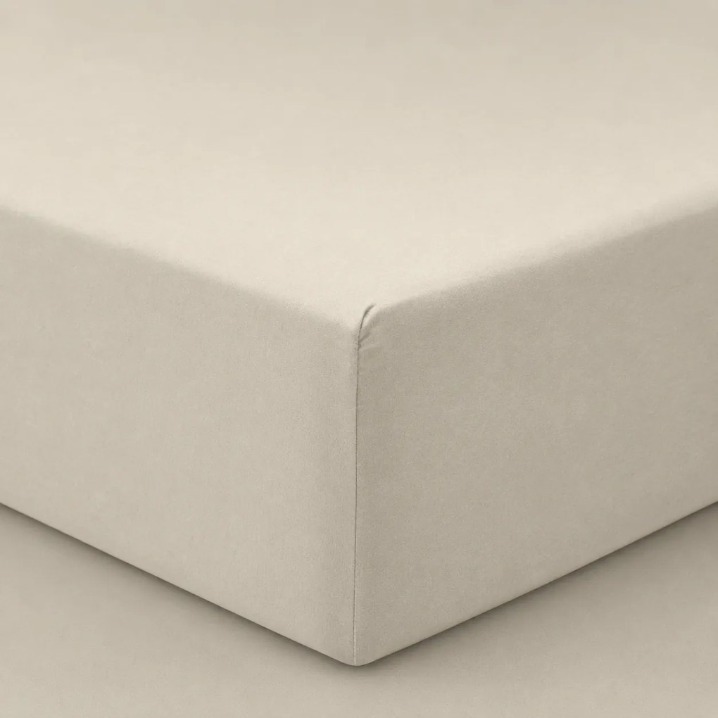 Posteľná plachta Jersey Krémová 140 g/m² 90x200 cm