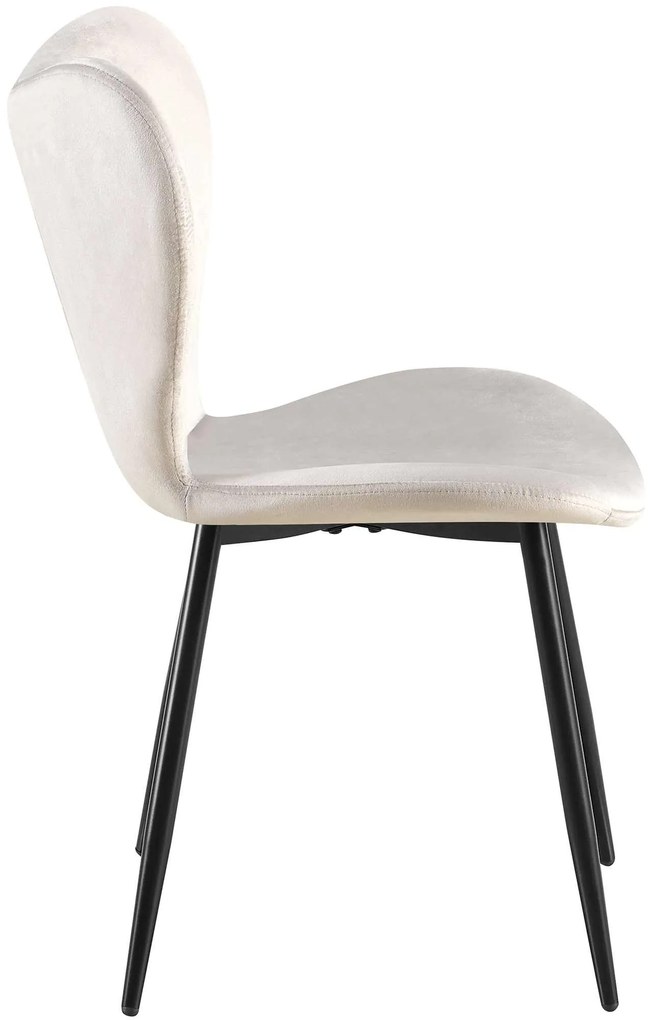 Jedálenská stolička Maika zamat - sivá