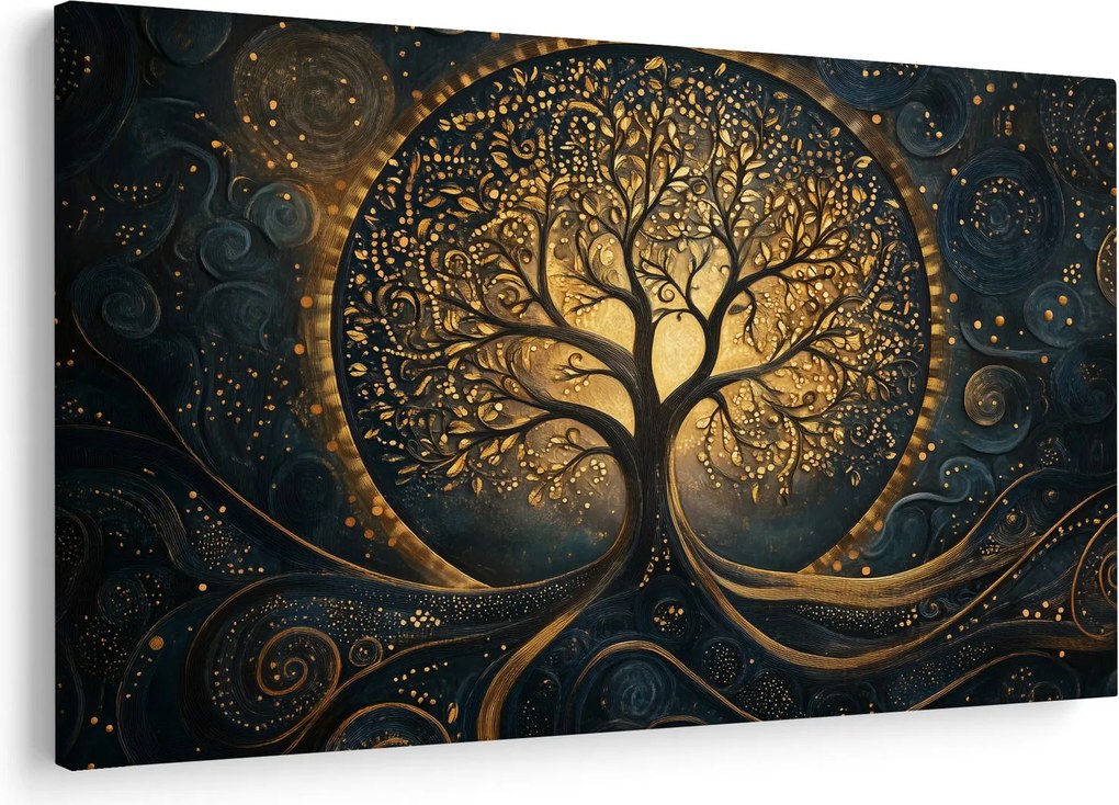 Obraz – Strom so zlatou aurou (90x60 cm)