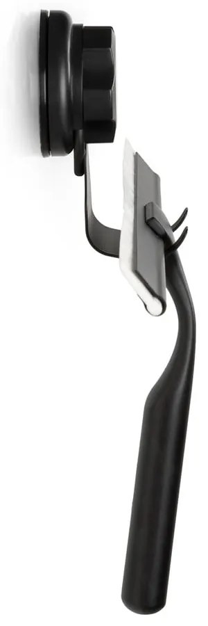 Čierna samodržiaca nástenná stierka na sklo s držiakom Compactor Bestlock Black Double Hook Squeegee