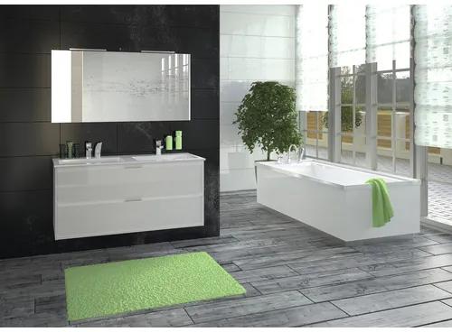 Kúpeľňová zostava Sanox Porto 120 cm mramor zrkadlo 2 zásuvky biela s LED