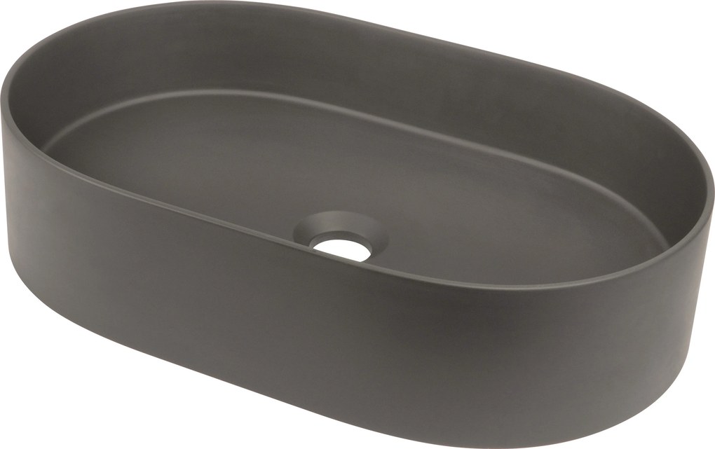 Deante Umývadlo na dosku Silia 55x35 cm - CQS TU6S, granit, antracit metalic