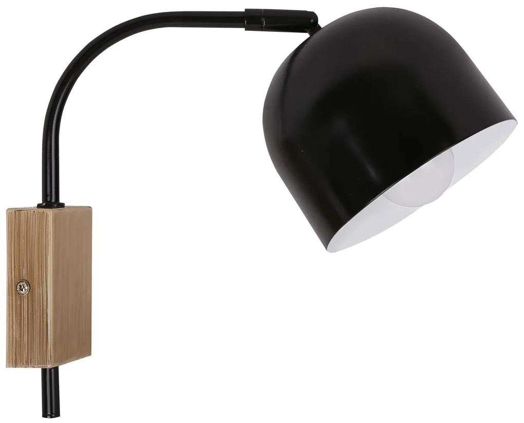 CLX Moderné nástenné svietidlo VENOSA, 1xE27, 40W, čierne