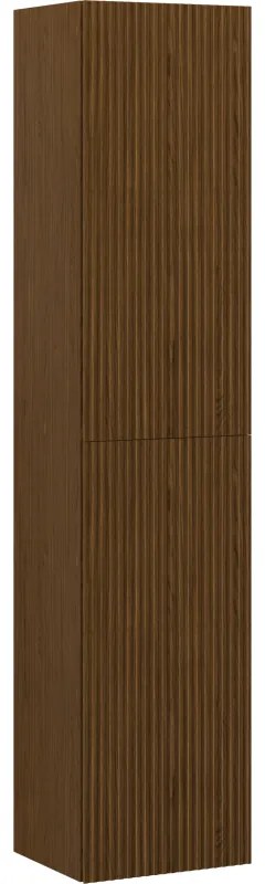 Mexen Rivel, kúpeľňový podstavec 35 cm, 2 dvierka, drážkovaný, orech, 91A21-03016-2-BF86