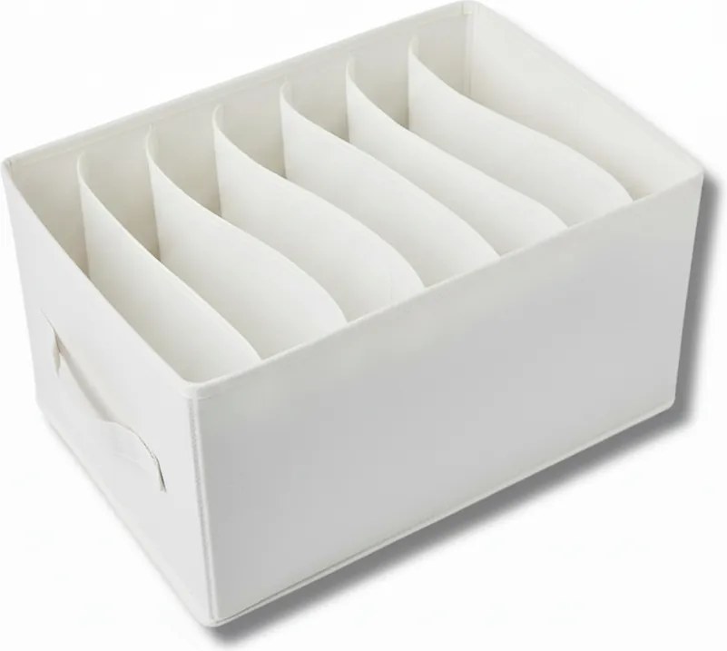 VERK GROUP Organizér na oblečenie a spodnú bielizeň PARTITION, obdĺžnik 9 priehradiek, 36 x 25 x 20 cm, biely