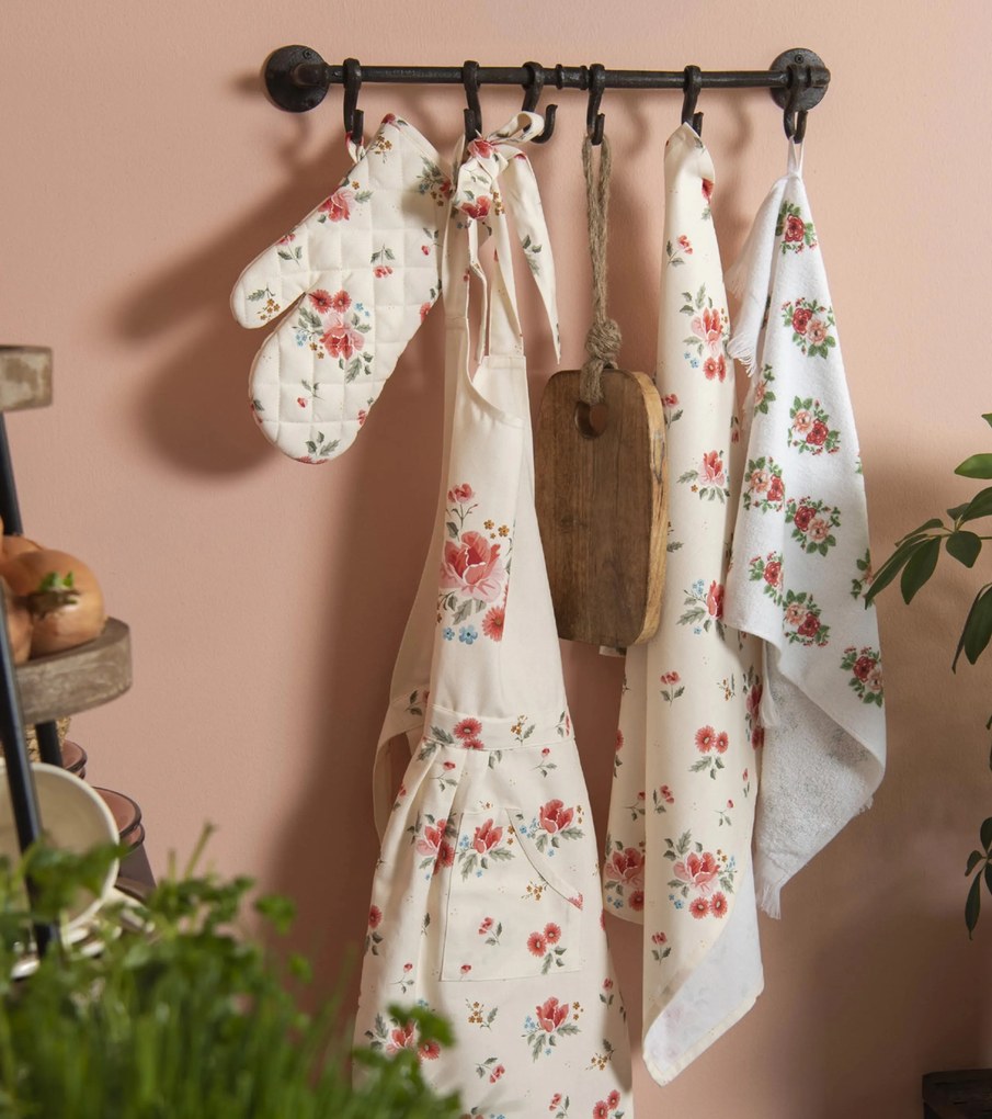 Bavlnená utierka s kvetmi Little Rose Collection - 52*72 cm