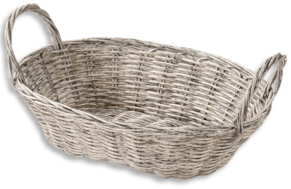 Košík na pečivo Oval Grey, 28x21 cm