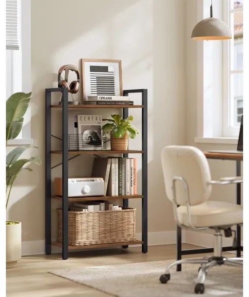 Knižnica NAVARO hnedá/čierna