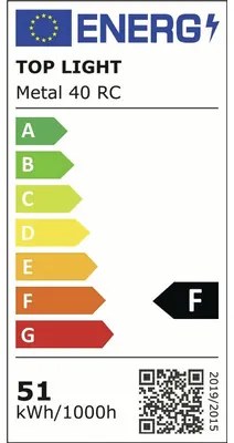 LED stropné svietidlo Top Light Metal 51W 5100lm 3000-6500K čierne s diaľkovým ovládaním