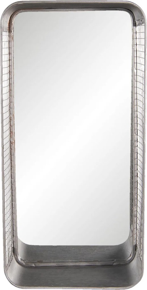 Zrkadlo s drôteným rámom a policou Odalis - 28 * 15 * 57 cm