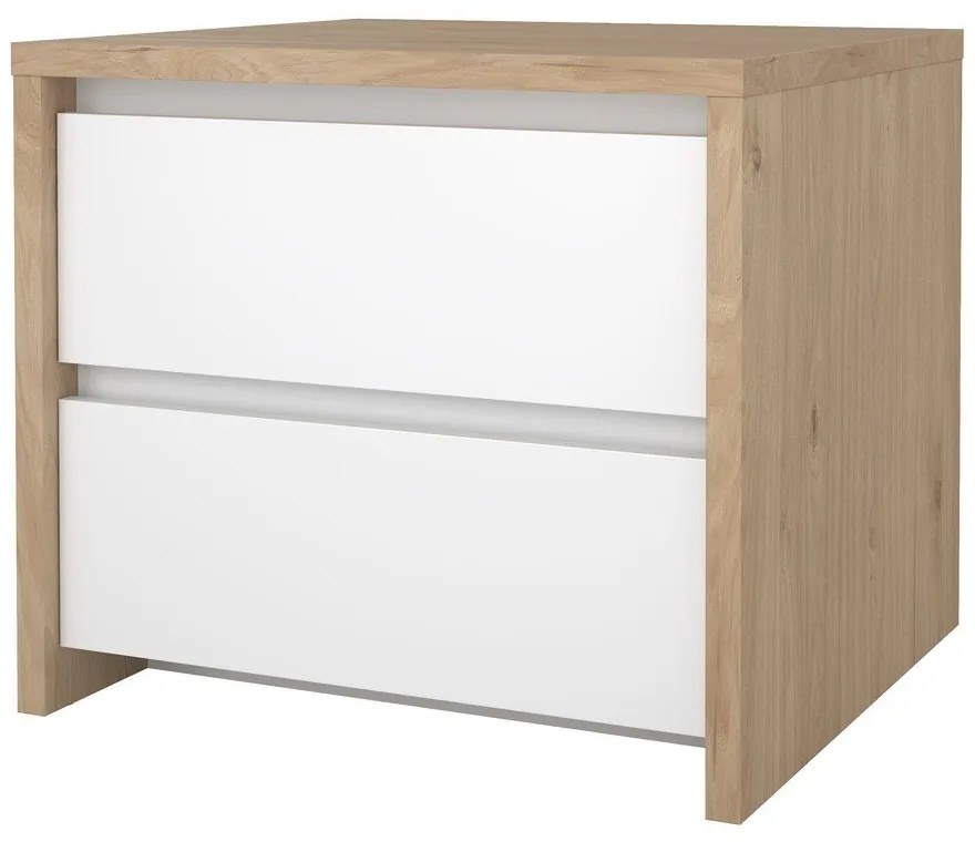 Biely/v prírodnej farbe nočný stolík Next – Tvilum