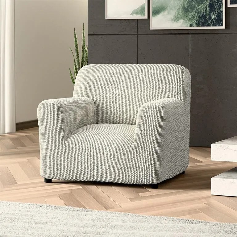 Bielastické poťahy COSTINA smotanová kreslo (š. 60 - 110 cm)