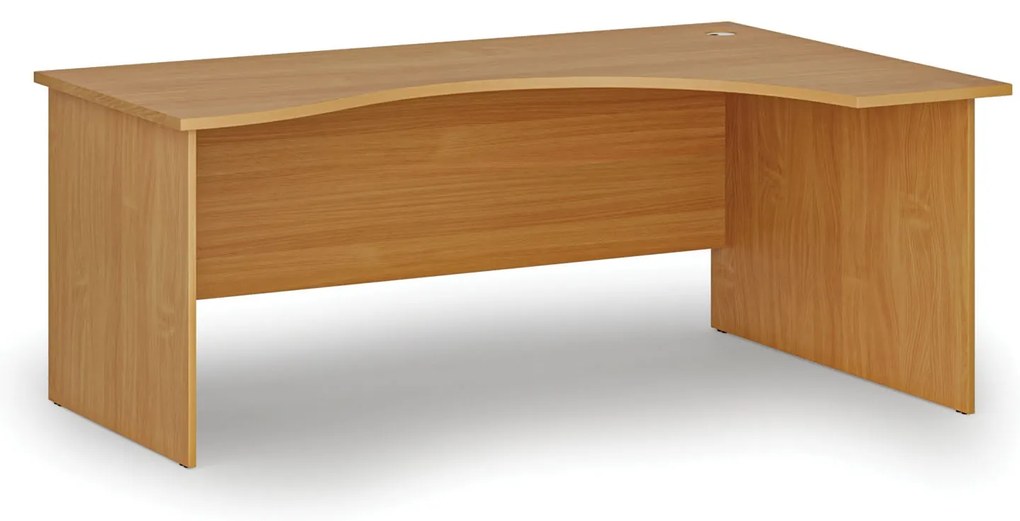 Ergonomický kancelársky písací stôl PRIMO WOOD, 180x120 cm, pravý, buk