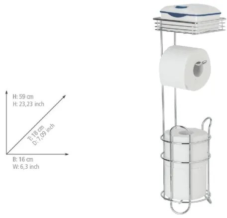 WENKO 24074800 - Držiak toaletného papiera 16x59 cm lesklý chróm