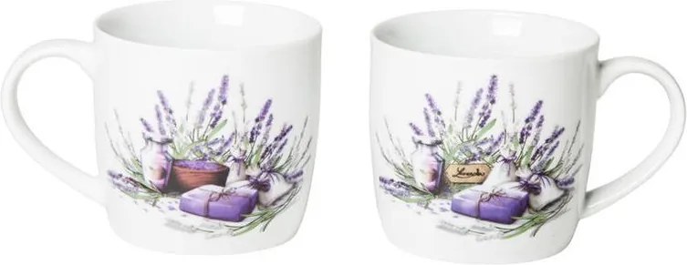 Banquet Keramické hrnčeky LAVENDER 360 ml 2 ks
