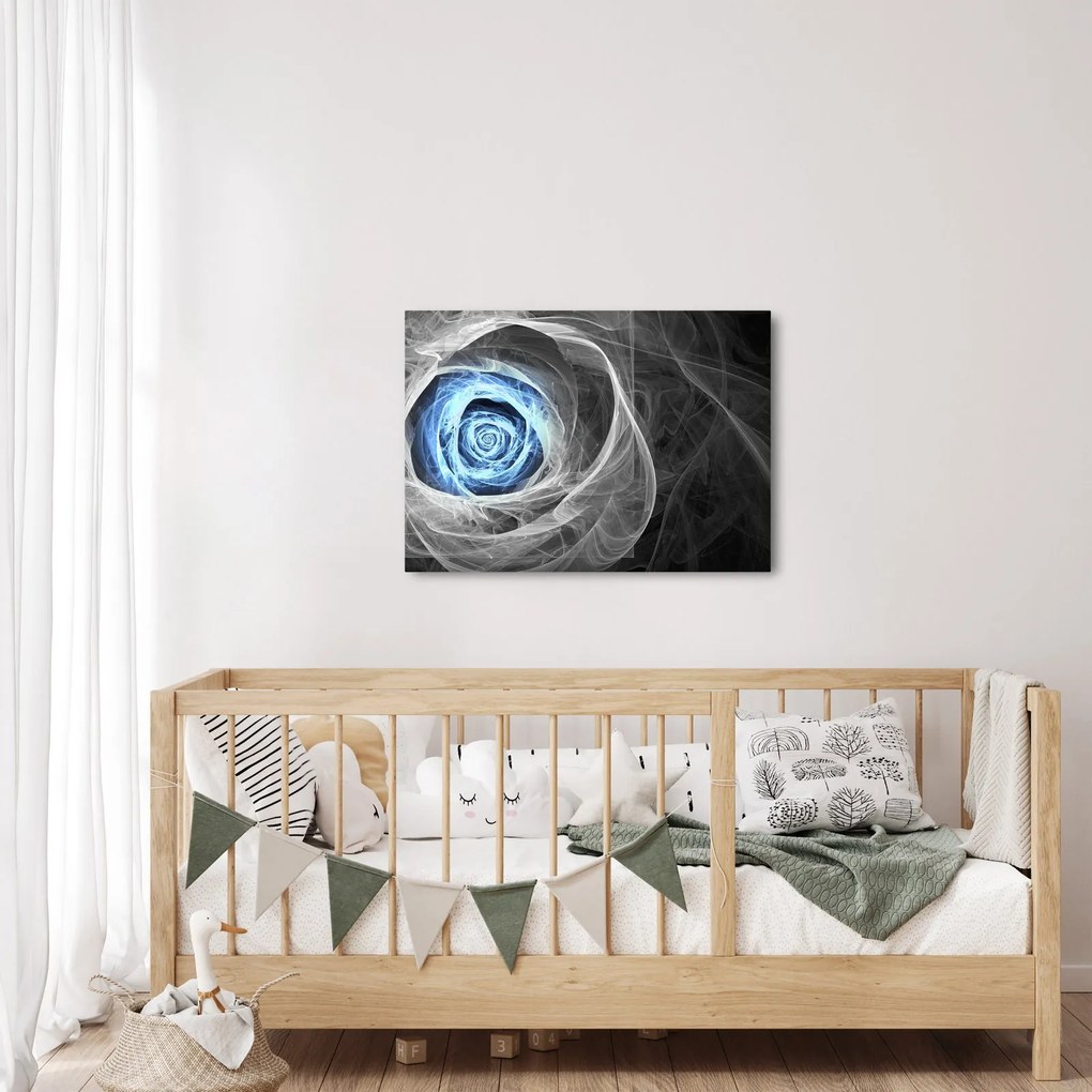Obraz - Abstraktné ruže modrá (70x50 cm)