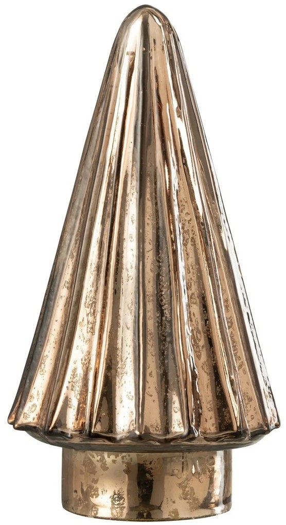 Hnedý svietiaci sklenený stromček Tree Led - Ø 10*19cm