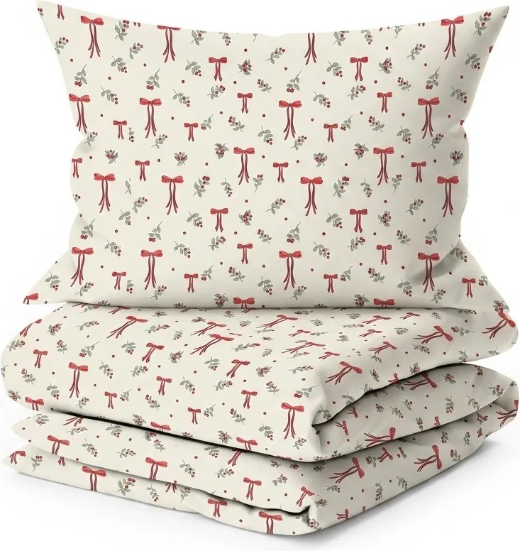 Polybavlnené obliečky HOLLY BOWS POLY farebné Rozmer obliečky: 2 ks 70 x 90 cm | 200 x 220 cm