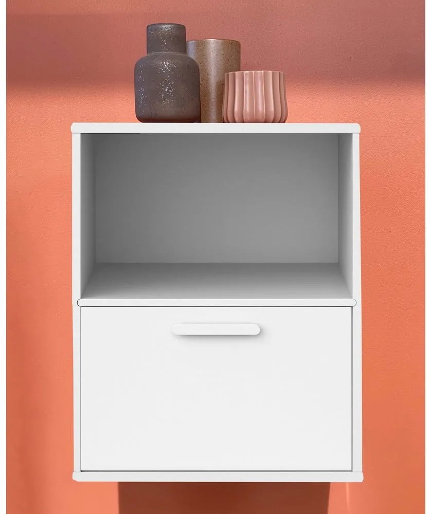 Biely nástenný nočný stolík Keep by Hammel
