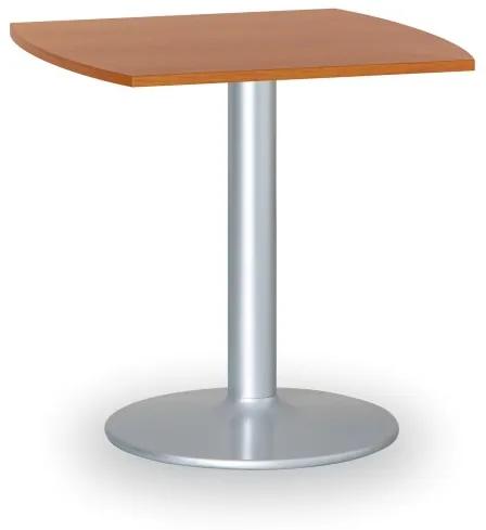 Konferenčný stolík ZEUS II, 660x660 mm, sivá podnož, doska čerešňa
