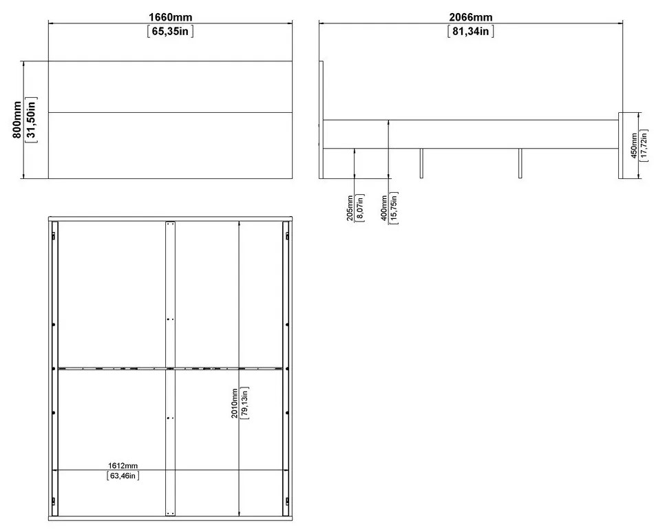 Biela dvojlôžková posteľ 160x200 cm Naia – Tvilum