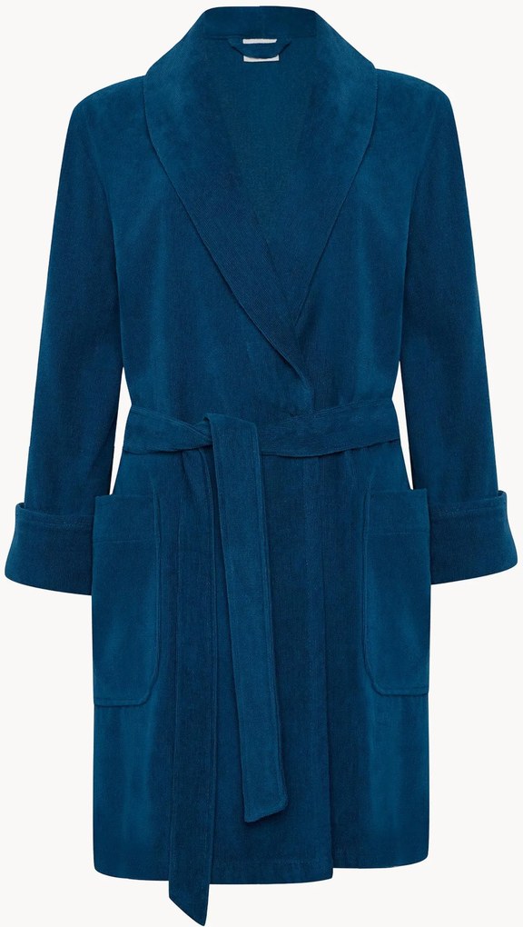 Dámsky župan z bavlneného velúru so šálovým golierom Homewear
