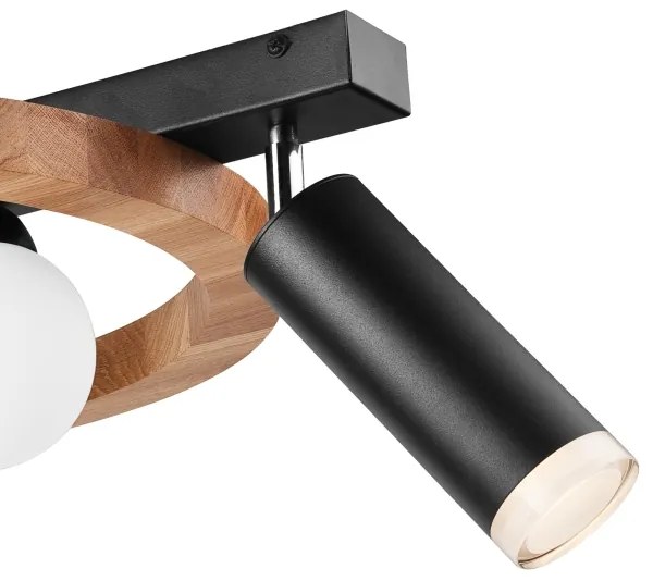 Bodové svietidlo OTIS 3xG9/5W/230V + 1xE27/15W/230V dub