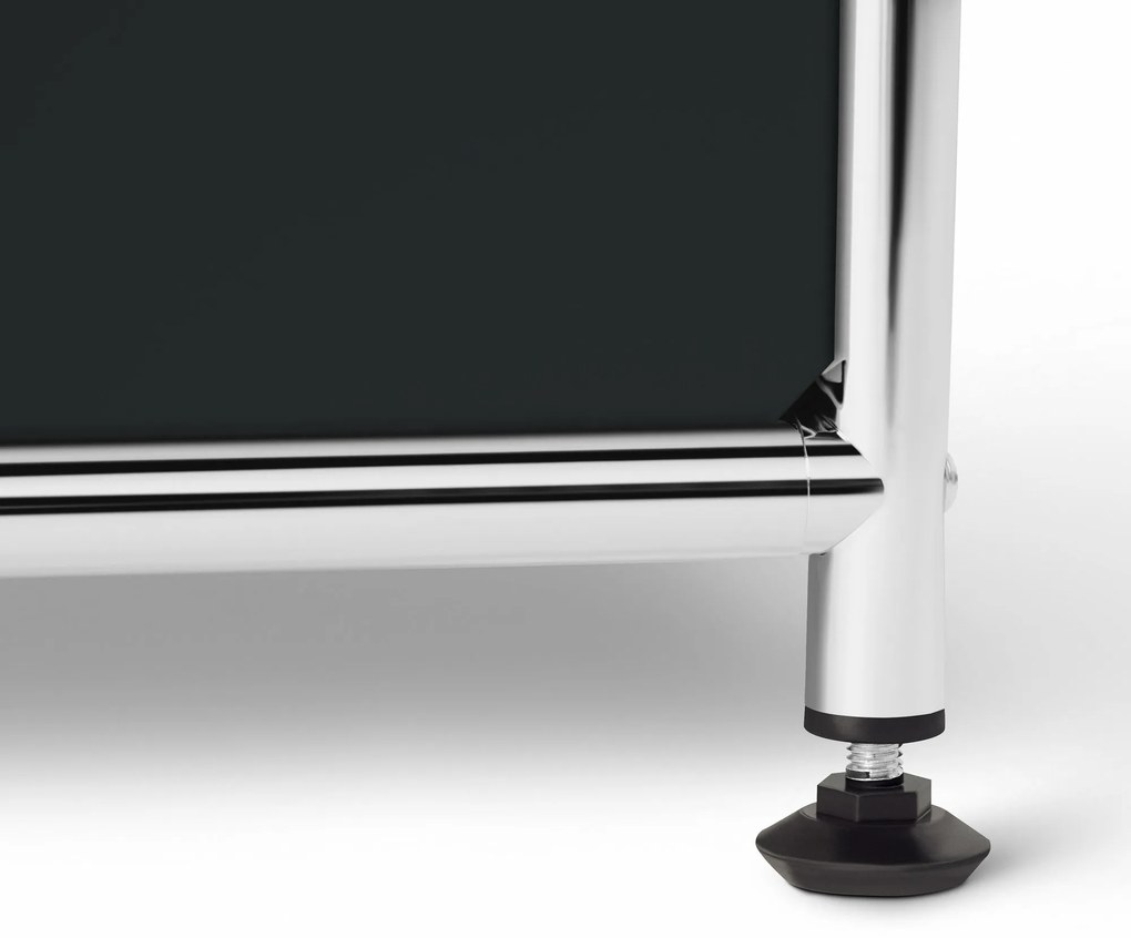 Veľká kovová komoda »CN3« so 6 výklopnými priehradkami, čierna