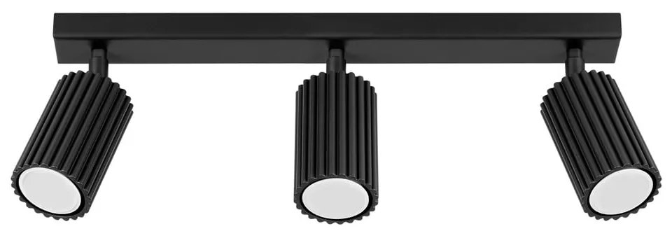 Čierne bodové svietidlo 6,5x45 cm Gleam – Sollux