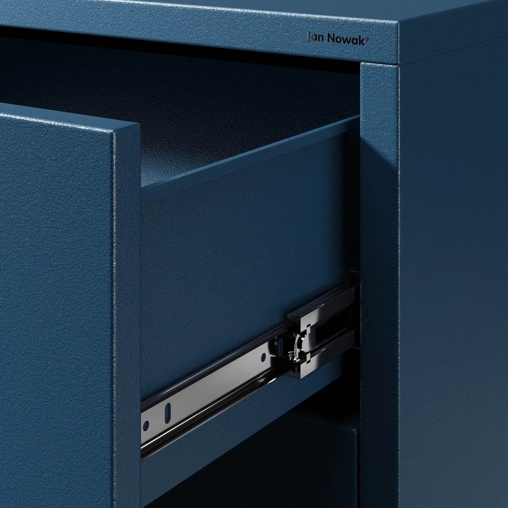 Komoda CARLA, 800 x 1015 x 400 mm, Modern: tmavomodrá farba