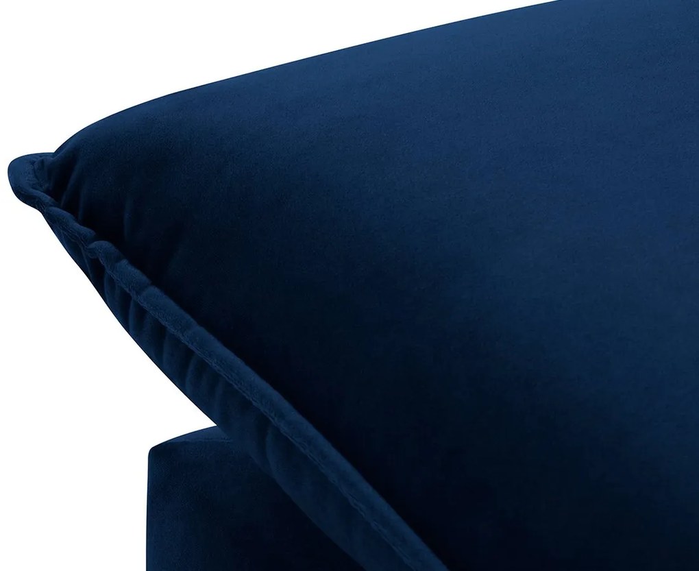 Denná posteľ agate ľavá zamat kráľovská modrá MUZZA